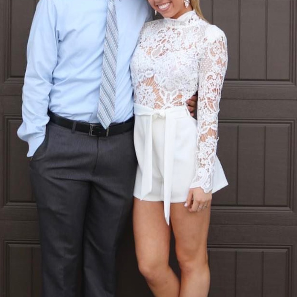 White lace romper